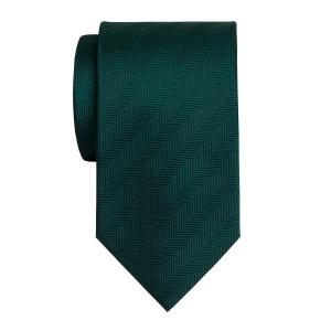 Green Plain Herringbone Tie