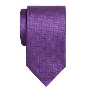 Lilac Plain Herringbone Tie