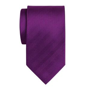 Purple Plain Herringbone Tie