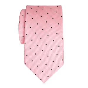 Navy on Pink Small Spot Tie