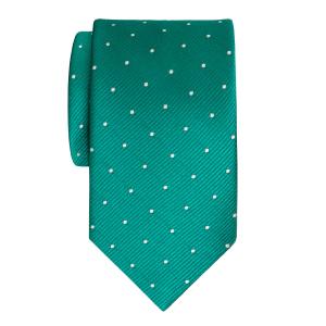 White on Green Small Spot Tie