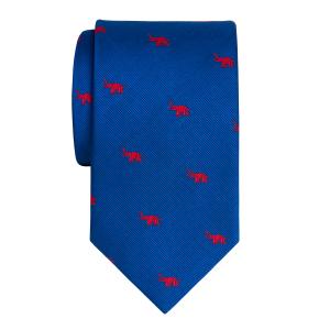 Red on Royal Elephant Motif Tie