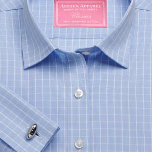 Sky Westminster Check Poplin Women's Shirt Available in Six Styles