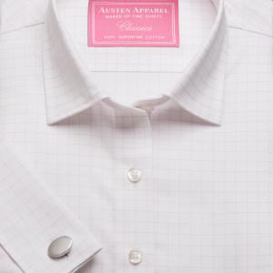 Pink Gloucester Check Twill Women's Shirt Available in Six Styles