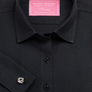 Black Royal Herringbone Women's Shirt Available in Six Styles