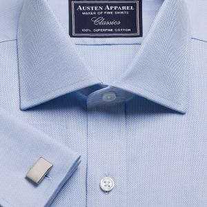 Sky Royal Oxford Men's Shirt Available in Four Fits (ROS)
