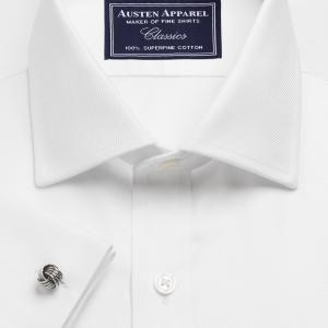 White Royal Twill Men's Shirt Available in Four Fits (RTW)