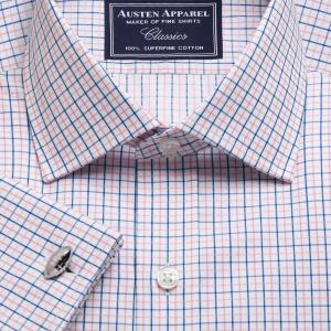 Pink Marylebone Check Twill Men's Shirt Available in Four Fits (MYP)