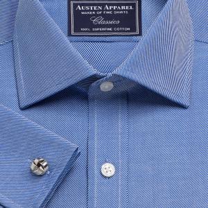 Navy Royal Twill Men's Shirt Available in Four Fits (RTN)